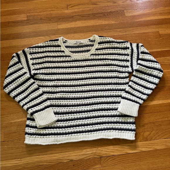 Madewell Striped Open-Stitch Austen Pullover Sweater - Picture 5 of 8